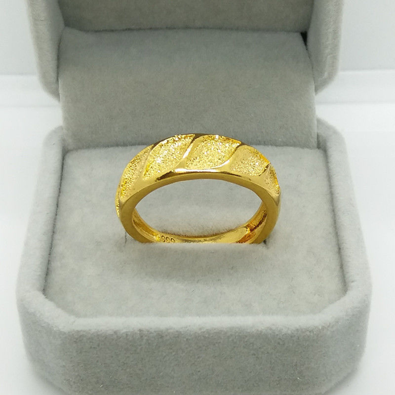 Wedding Zone - 男性と女性のためのリングのペア,本物の18k,黄色,ゴールド,999, 24k,クラシックジュエリー,色あせない