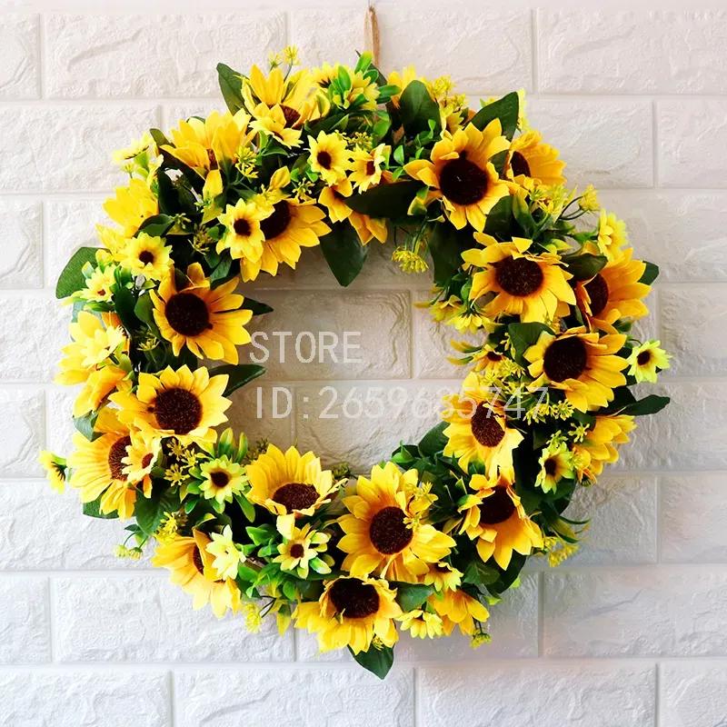 The Wedding Supply Store - シミュレーションひまわりのガーランド、玄関や壁の装飾に。45cm。Amazonクロスボーダー販売、工場直送。
