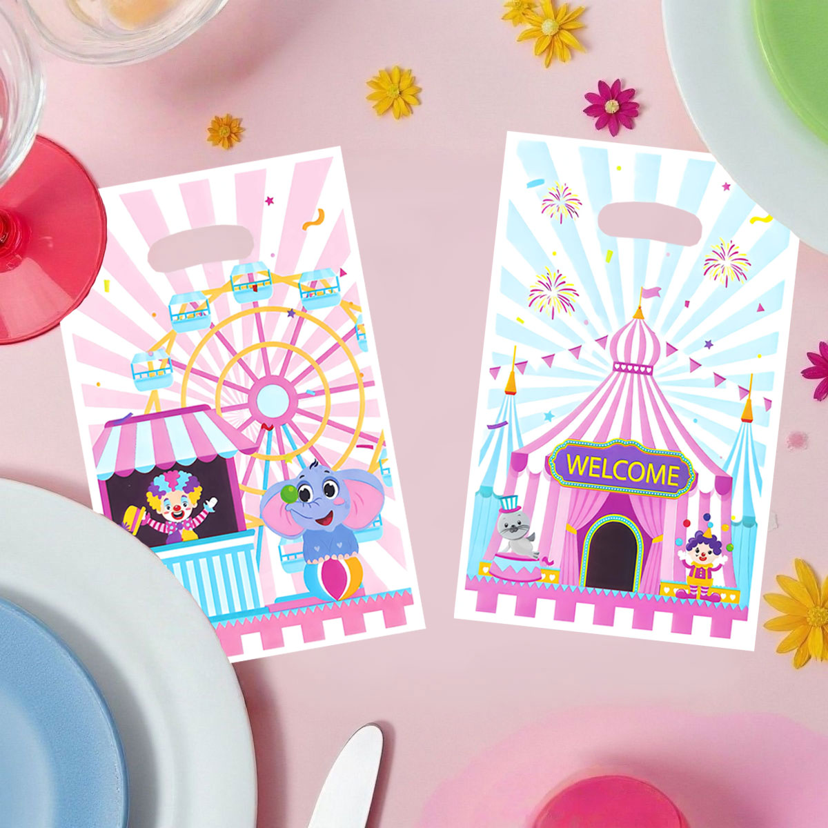 20個/40個入りパーティーギフトバッグ、遊園地やサーカスを - The Wedding Supply Store のレビューと価格