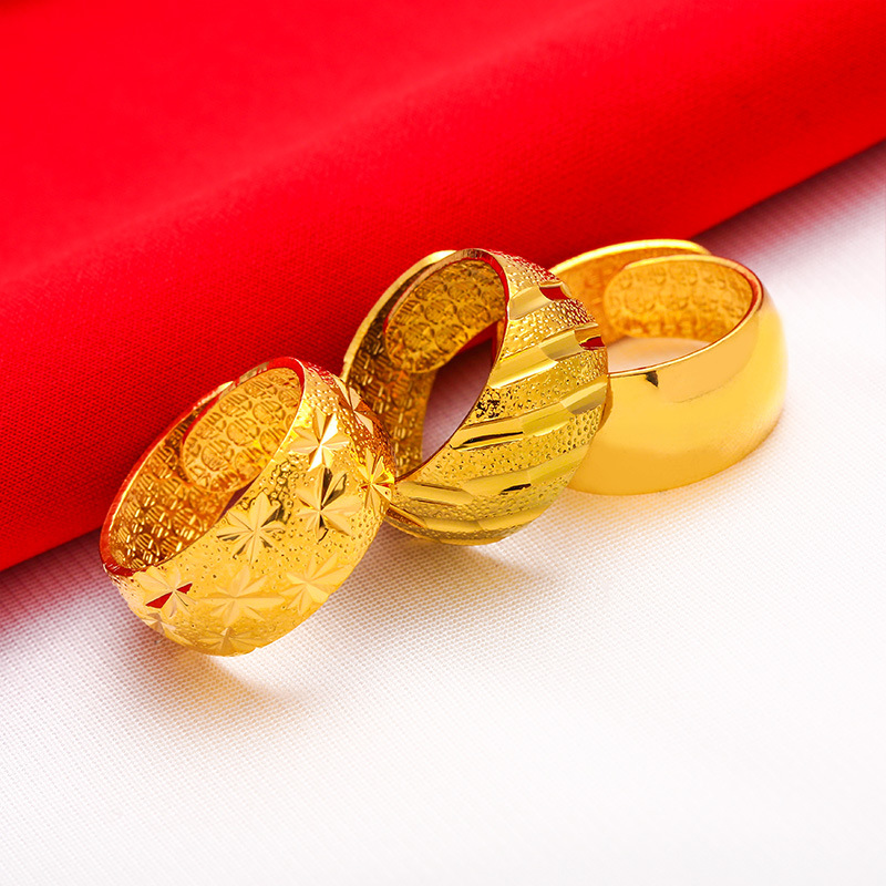 男性用の大きな調節可能なリング,12mm,100% k,本物 - Wedding Zone のレビューと価格
