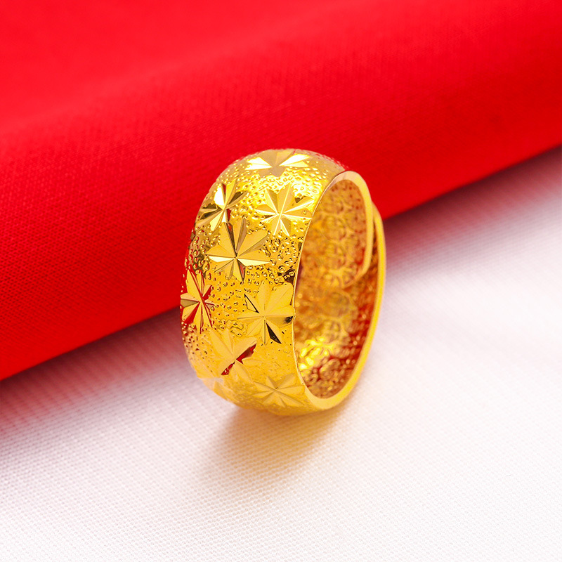 男性用の大きな調節可能なリング,12mm,100% k,本物 - Wedding Zone のレビューと価格