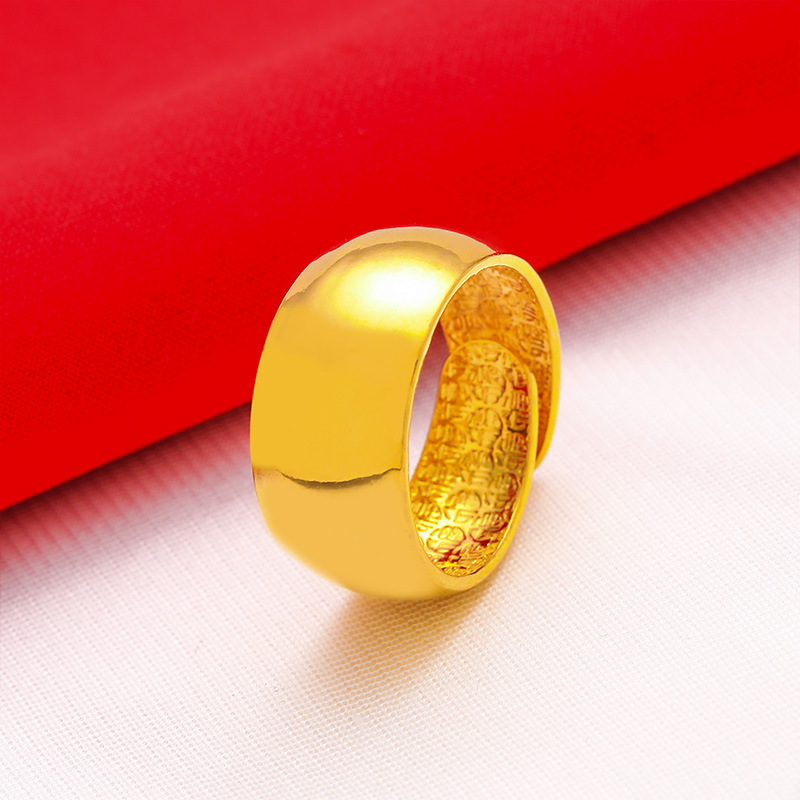 男性用の大きな調節可能なリング,12mm,100% k,本物 - Wedding Zone のレビューと価格
