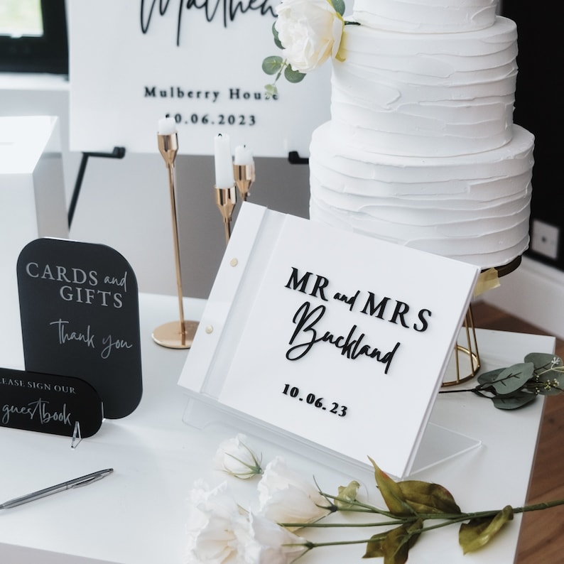 白いカードボックス 結婚式用 3Dパーソナライズ カスタム  - Personalized Guest Book のレビューと価格