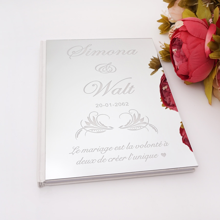 パーソナライズされたアクリルミラー,エレガントな結婚式の署名 - Personalized Guest Book のレビューと価格