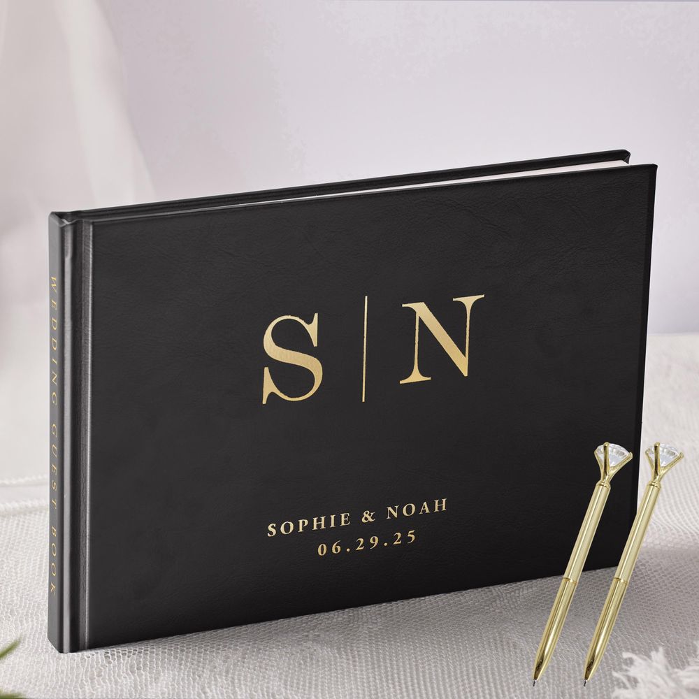 パーソナライズされた結婚式のゲストブック エレガントなホワイ - Personalized Guest Book のレビューと価格