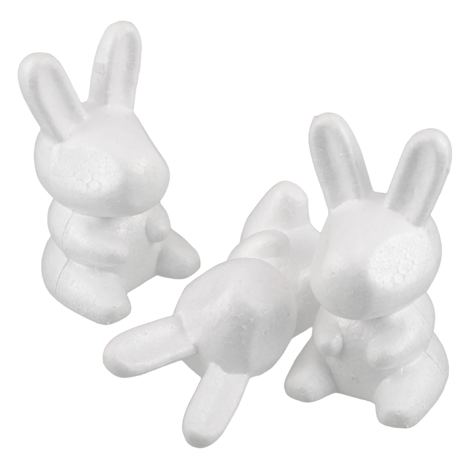 3個入りホワイトフォームバニーDIY彫刻ブランクウサギブロッ - Wedding Supply Decor のレビューと価格