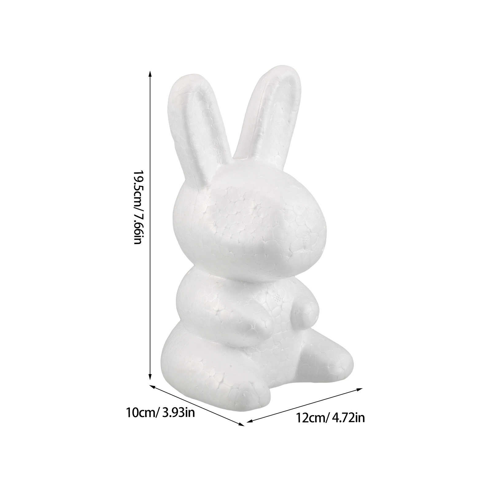 3個入りホワイトフォームバニーDIY彫刻ブランクウサギブロッ - Wedding Supply Decor のレビューと価格