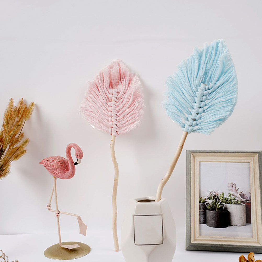 4個入り、綿ロープで作られた葉っぱの形をした壁掛け装飾品。手 - Wedding Supply Decor のレビューと価格