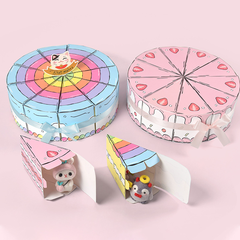 三角形のケーキ型紙製ギフトボックス。クリエイティブなキャンデ - Wedding Supply Decor のレビューと価格