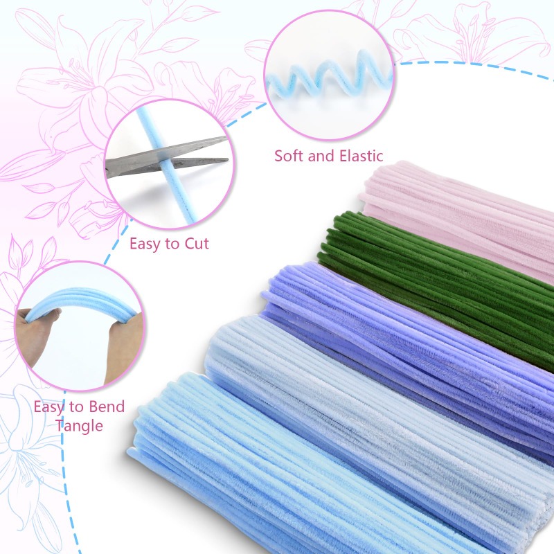 パイプクリーナー、シェニールステム、ジャンボコーラルフリース - Wedding Supply Decor のレビューと価格