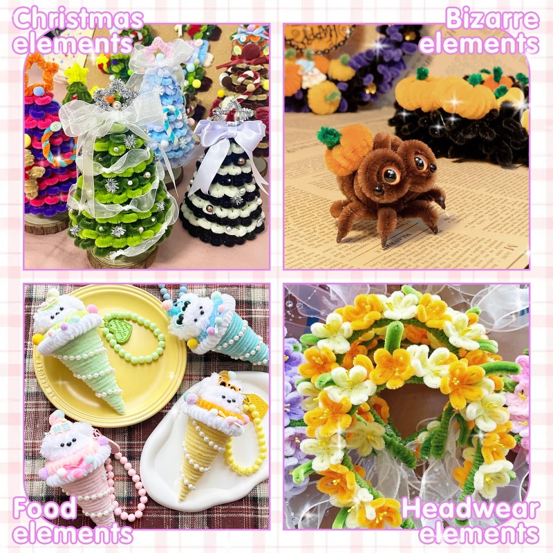 パイプクリーナー、シェニールステム、ジャンボコーラルフリース - Wedding Supply Decor のレビューと価格