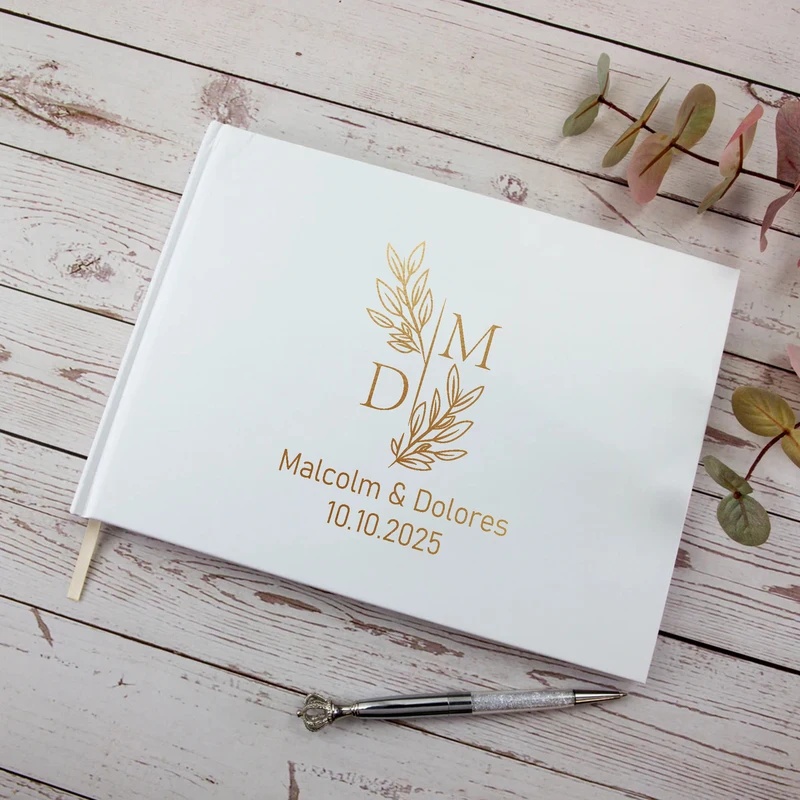 結婚式用パーソナライズされたゲストブック　高貴なメッセージフ - Personalized Guest Book のレビューと価格